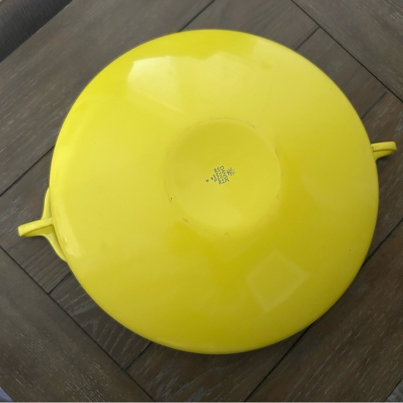 Vintage Mid-Century Dansk Yellow Enamel Coated Cast Iron Kobenstyle Paella Pan - Picture 4 of 13